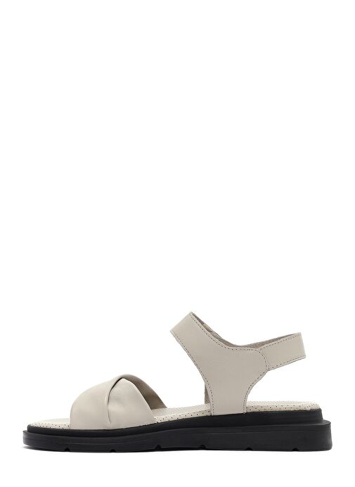 Derimod Derimod Kadın Gri Bantlı Deri Sandalet 25SFD362218 Sandalet & Terlik | Boyner Gri - 3. görsel