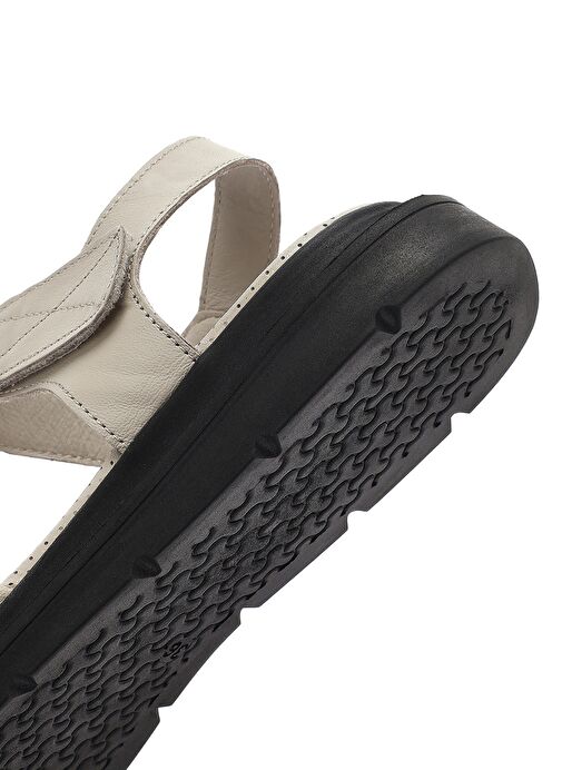 Derimod Derimod Kadın Gri Bantlı Deri Sandalet 25SFD362218 Sandalet & Terlik | Boyner Gri - 9. görsel