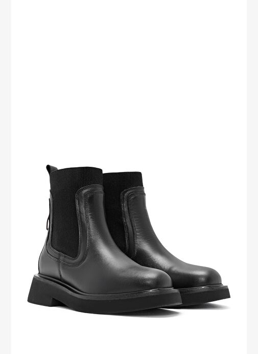 Kadın Siyah Deri Chelsea Bot 25WFD200318 - Görsel 5