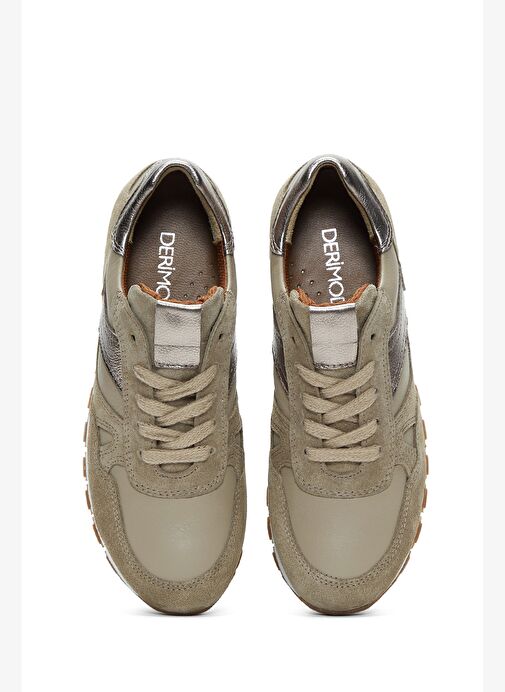 Kadın Vizon Bağcıklı Deri Sneaker 25AFD370414 - Görsel 7