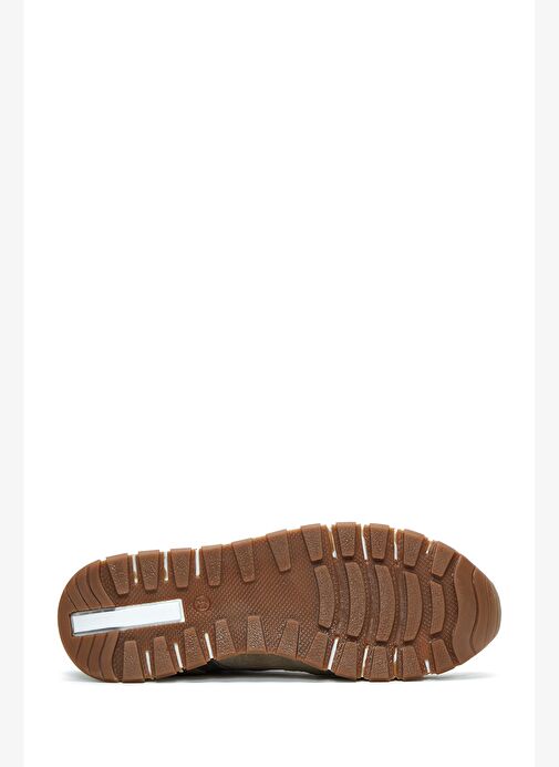 Kadın Vizon Bağcıklı Deri Sneaker 25AFD370414 - Görsel 5