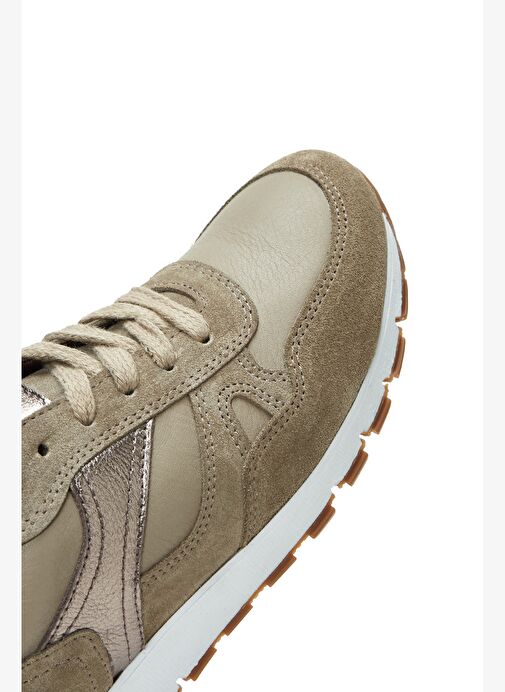 Kadın Vizon Bağcıklı Deri Sneaker 25AFD370414 - Görsel 8