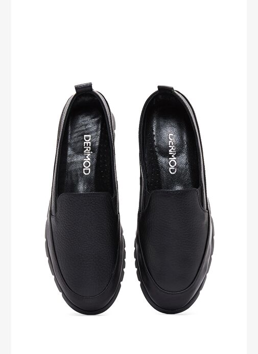Kadın Siyah Deri Comfort Loafer 25AFD1500FT - Görsel 7