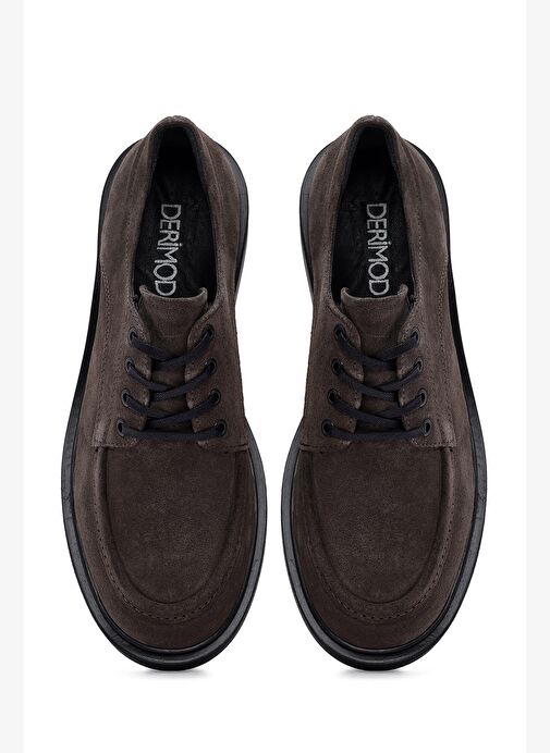 Kadın Vizon Bağcıklı Süet Deri Casual Ayakkabı 25AFD510010 - Görsel 8