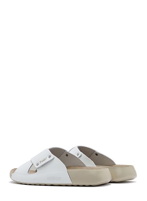 Kadın Beyaz Deri Comfort Terlik 25SFD501018 - Görsel 6