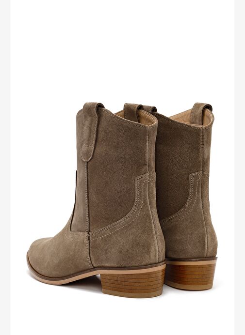 Kadın Vizon Süet Deri Kovboy Bot 25AFD150610 - Görsel 7