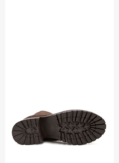 Kadın Kahverengi Fermuarlı Süet Deri Bot 25WFD151410 - Görsel 7