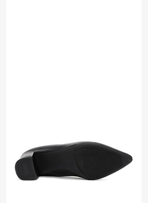 Derimod Gritti Kadın Siyah Kalın Topuklu Deri Ayakkabı 25AFD110318 - Görsel 5