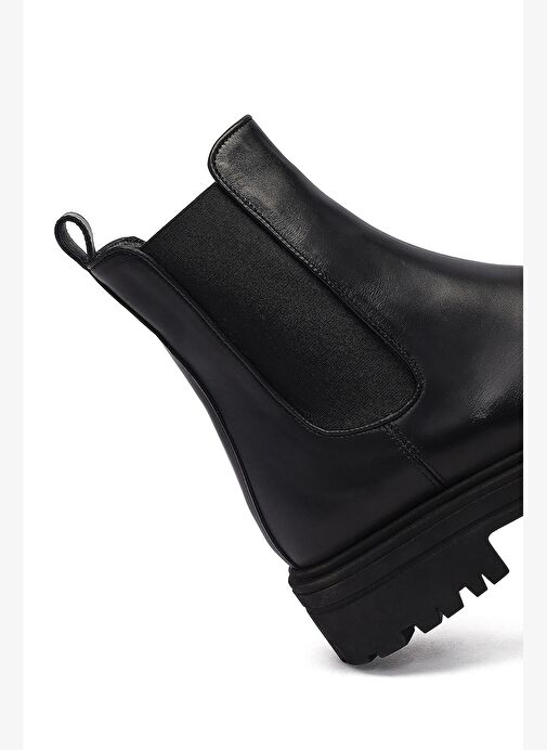 Kadın Siyah Deri Chelsea Bot 25WFD110718 - Görsel 9