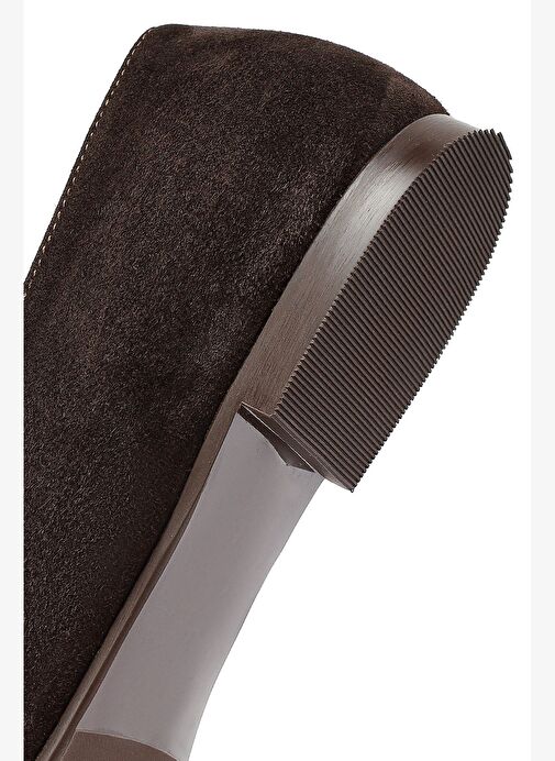 Kadın Kahverengi Süet Deri Babet 25AFD184510 - Görsel 9