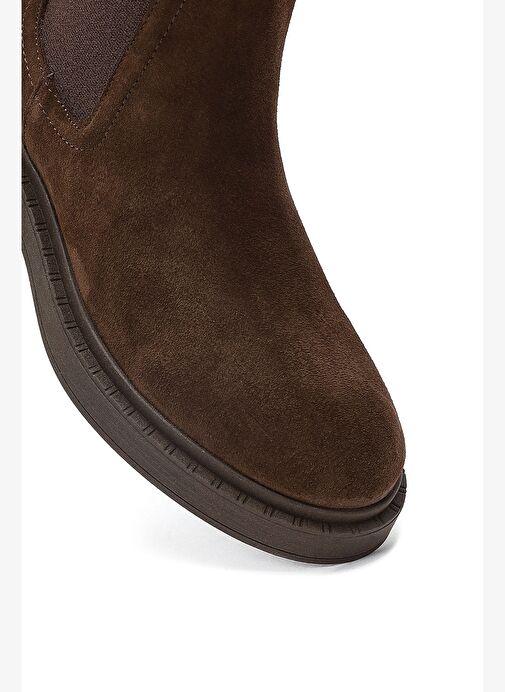 Kadın Kahverengi Süet Deri Chelsea Bot 25WFD185410 - Görsel 9