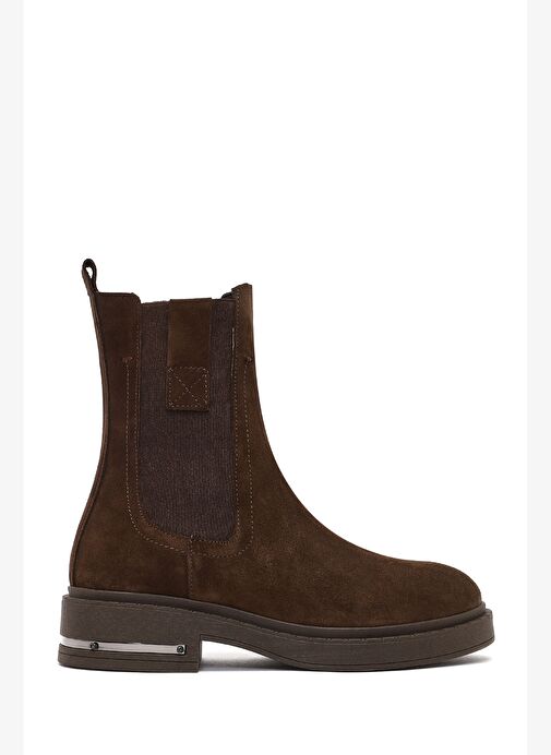 Kadın Kahverengi Süet Deri Chelsea Bot 25WFD185410 - Görsel 2