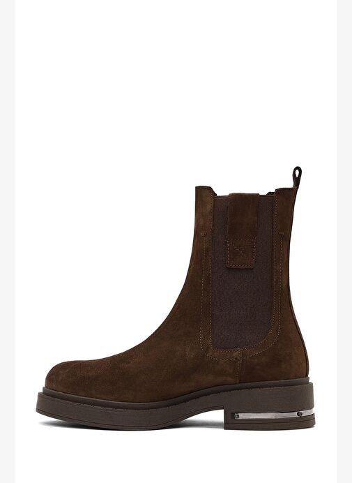 Kadın Kahverengi Süet Deri Chelsea Bot 25WFD185410 - Görsel 3