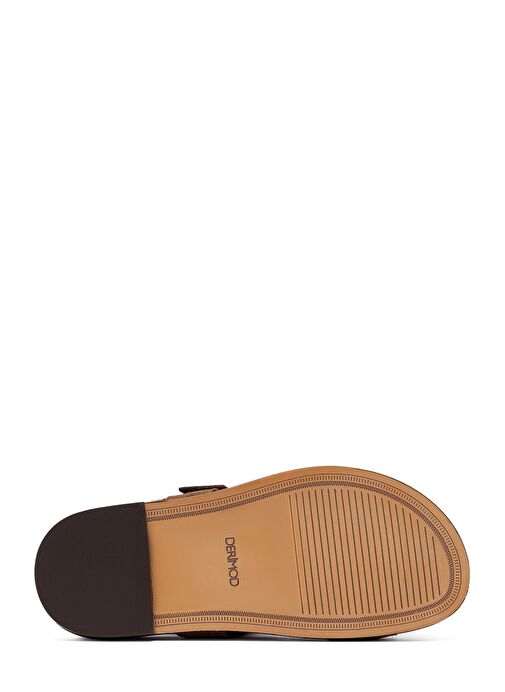 Kadın Vizon Parmak Arası Süet Deri Sandalet 25SFD551310 - Görsel 5