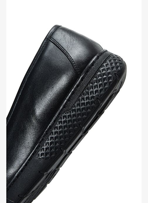 Kadın Siyah Deri Comfort Loafer 25AFD410018 - Görsel 9