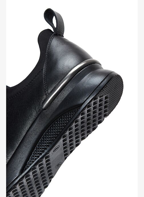 Kadın Siyah Bağcıklı Deri Casual Ayakkabı 25AFD410418 - Görsel 9