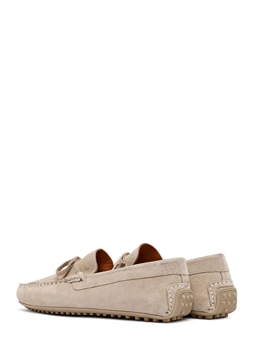 Erkek Bej Süet Deri Loafer 25SFD633110 - Görsel 6