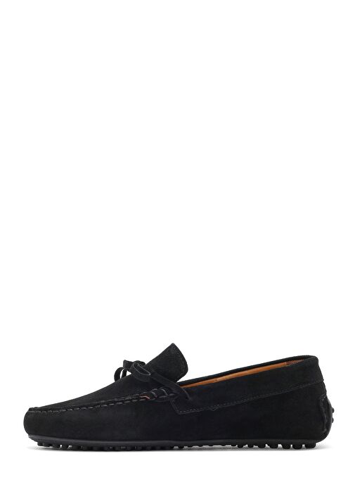 Erkek Siyah Süet Deri Loafer 25SFD633110 - Görsel 3