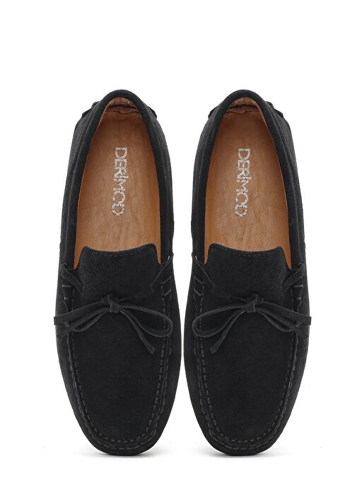 Erkek Siyah Süet Deri Loafer 25SFD633110 - Görsel 8