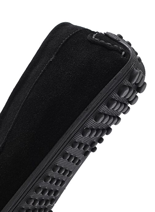 Erkek Siyah Süet Deri Loafer 25SFD633110 - Görsel 9