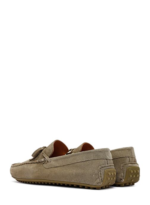 Erkek Haki Süet Deri Loafer 25SFD633110 - Görsel 6