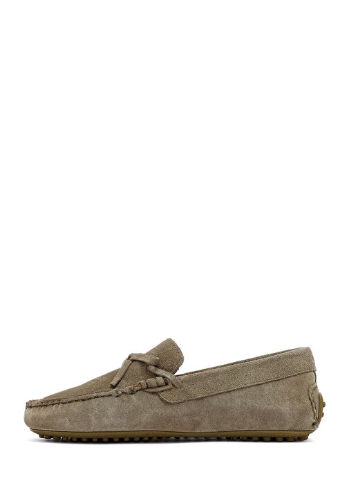 Erkek Haki Süet Deri Loafer 25SFD633110 - Görsel 3