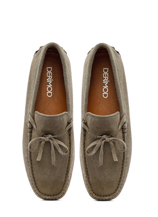 Erkek Haki Süet Deri Loafer 25SFD633110 - Görsel 8
