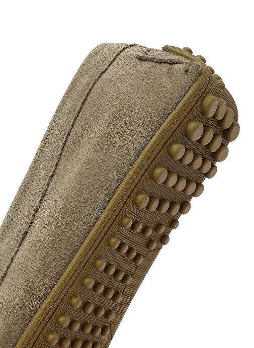 Erkek Haki Süet Deri Loafer 25SFD633110 - Görsel 9