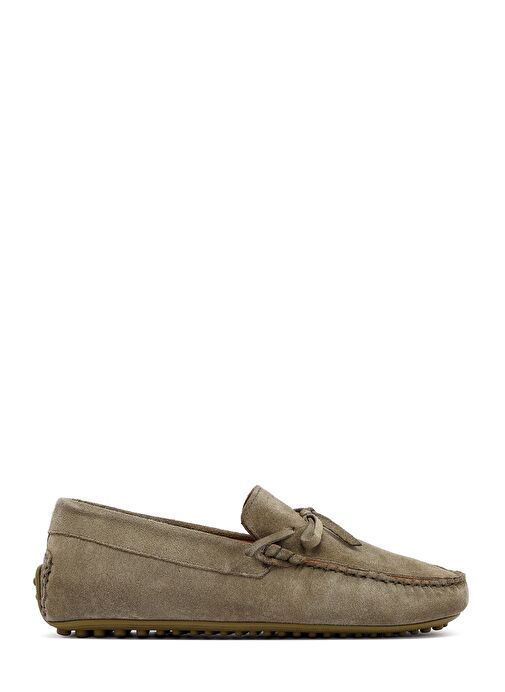 Erkek Haki Süet Deri Loafer 25SFD633110 - Görsel 2