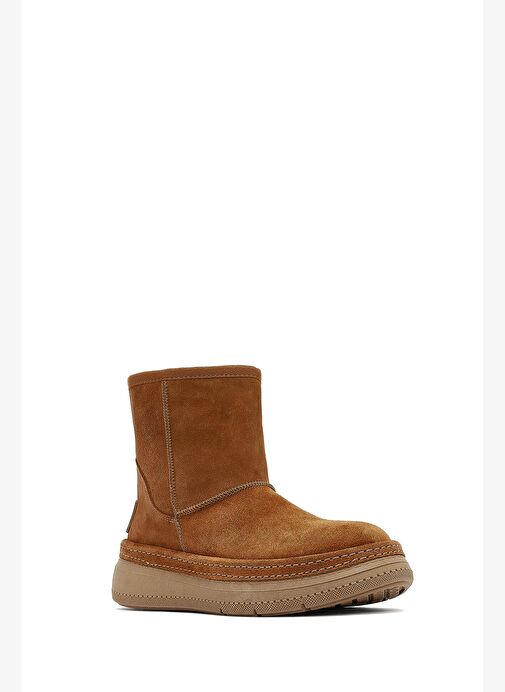 Kadın Taba Süet Deri Teddy Bot 25WFD130410 - Görsel 8