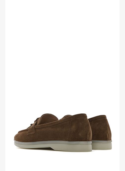 Kadın Taba Aksesuarlı Süet Deri Loafer 25SFD133110 - Görsel 6