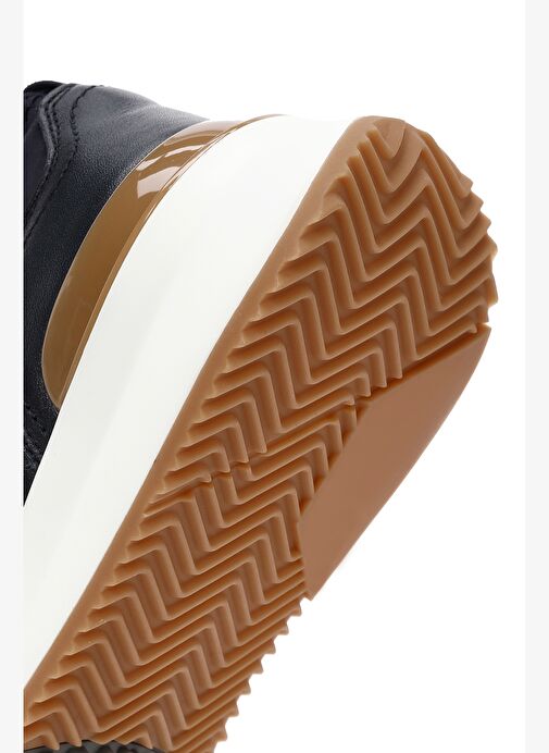 Erkek Lacivert Bağcıklı Kalın Tabanlı Deri Casual Sneaker 25WFD690718 - Görsel 9