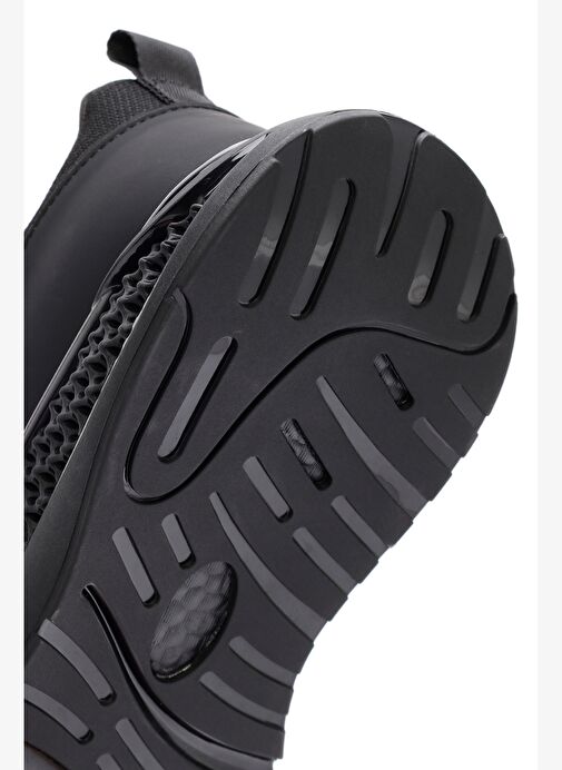 Derimod Zero Erkek Siyah Kalın Tabanlı Bağcıklı Kumaş Sneaker 25WFD69106F - Görsel 9