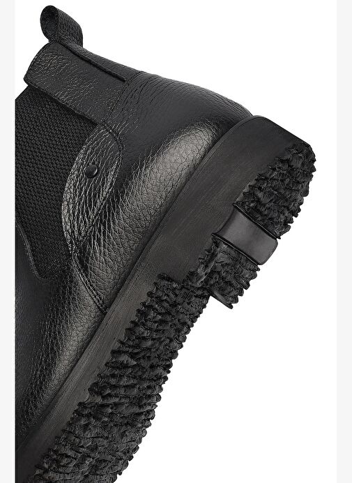 Erkek Siyah Deri Casual Chelsea Bot 25WFD6401FT - Görsel 9