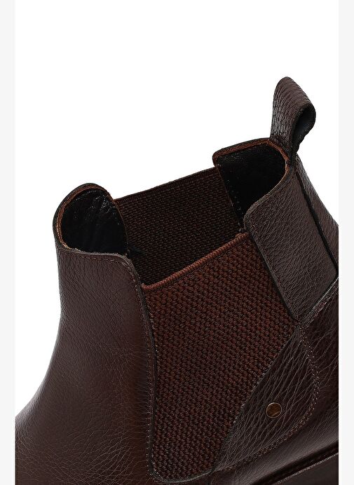 Erkek Kahverengi Deri Casual Chelsea Bot 25WFD6401FT - Görsel 9