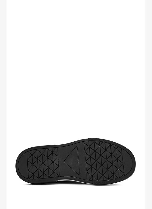 Erkek Siyah Kalın Tabanlı Süet Deri Sneaker 25WFD641310 - Görsel 5