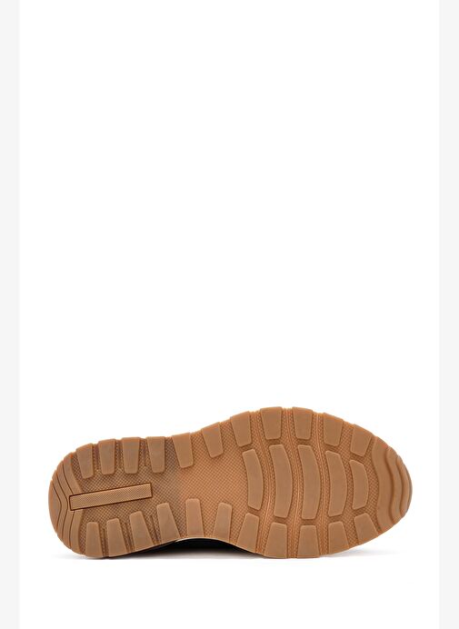 Erkek Lacivert Bağcıklı Kalın Tabanlı Deri Sneaker 25WFD642318 - Görsel 5