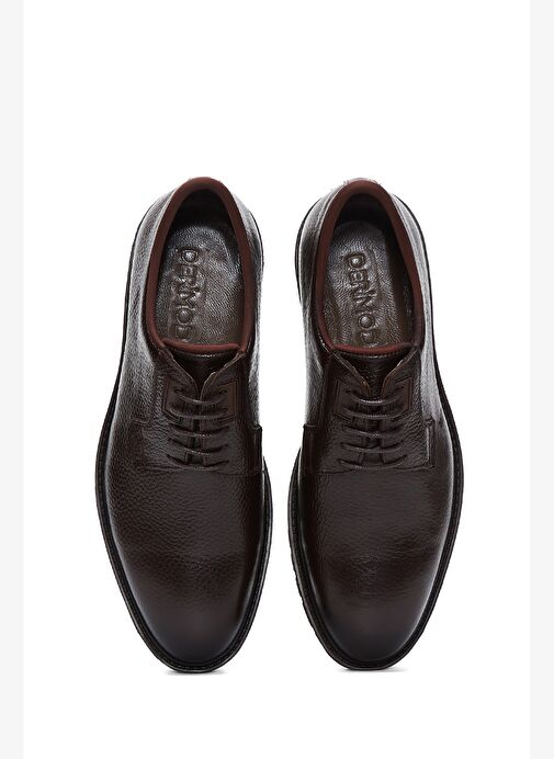 Erkek Kahverengi Bağcıklı Deri Klasik Ayakkabı 25WFD6007FT - Görsel 7