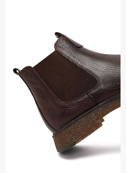 Erkek Kahverengi Deri Chelsea Bot 25WFD6704FT - Görsel 9