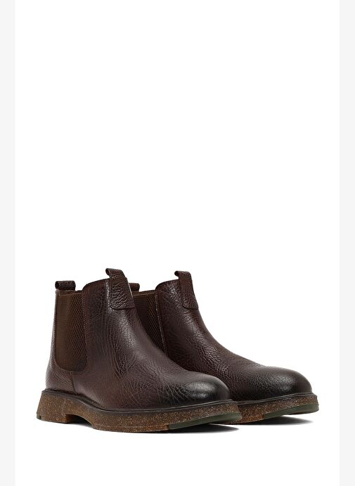 Erkek Kahverengi Deri Chelsea Bot 25WFD6704FT - Görsel 5