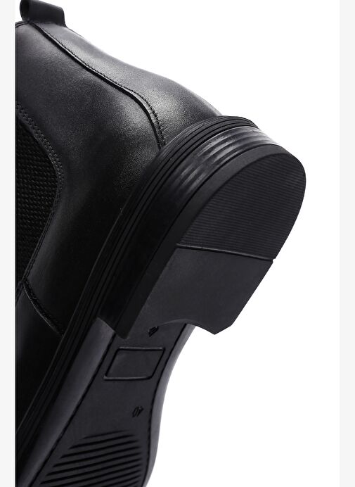 Erkek Siyah Deri Chelsea Bot 25WFD670518 - Görsel 9