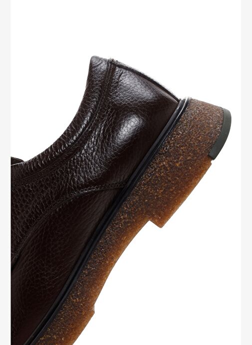 Erkek Kahverengi Bağcıklı Deri Casual Ayakkabı 25WFD6706FT - Görsel 8