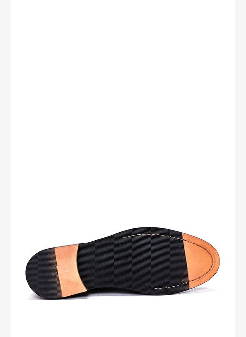 Erkek Siyah Bağcıklı Deri Klasik Ayakkabı 25WFD6004FT - Görsel 5