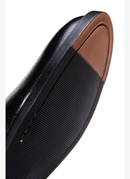 Erkek Siyah Bağcıklı Deri Klasik Ayakkabı 25WFD6004FT - Görsel 8