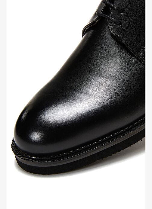 Erkek Siyah Bağcıklı Deri Klasik Ayakkabı 25WFD600518 - Görsel 8