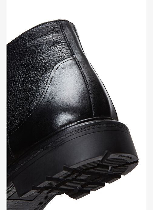Erkek Siyah Fermuarlı Deri Casual Bot 25WFD6011FT - Görsel 8