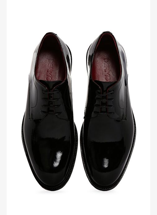 Erkek Siyah Bağcıklı Rugan Deri Klasik Ayakkabı 25WFD602216 - Görsel 7