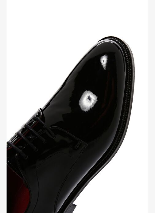 Erkek Siyah Bağcıklı Rugan Deri Klasik Ayakkabı 25WFD602216 - Görsel 8