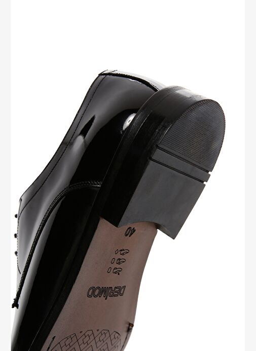 Erkek Siyah Bağcıklı Rugan Deri Klasik Ayakkabı 25WFD602216 - Görsel 9