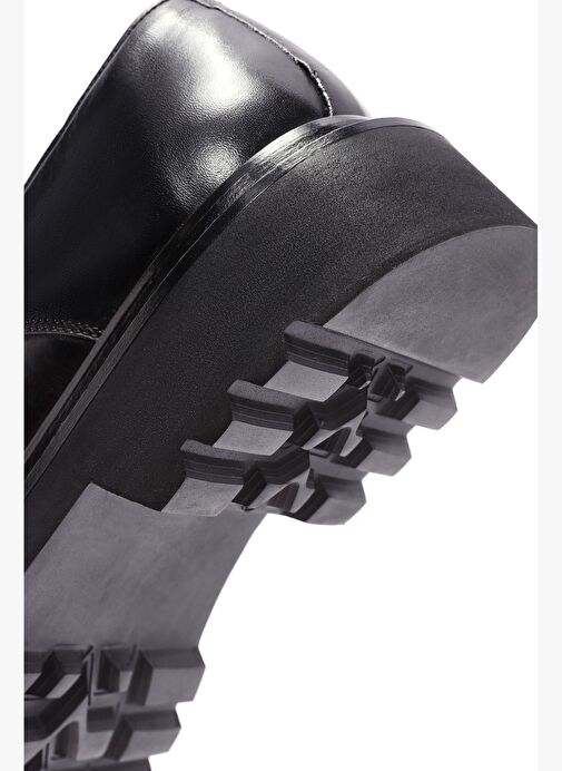 Erkek Siyah Bağcıklı Deri Casual Ayakkabı 25WFD602518 - Görsel 9